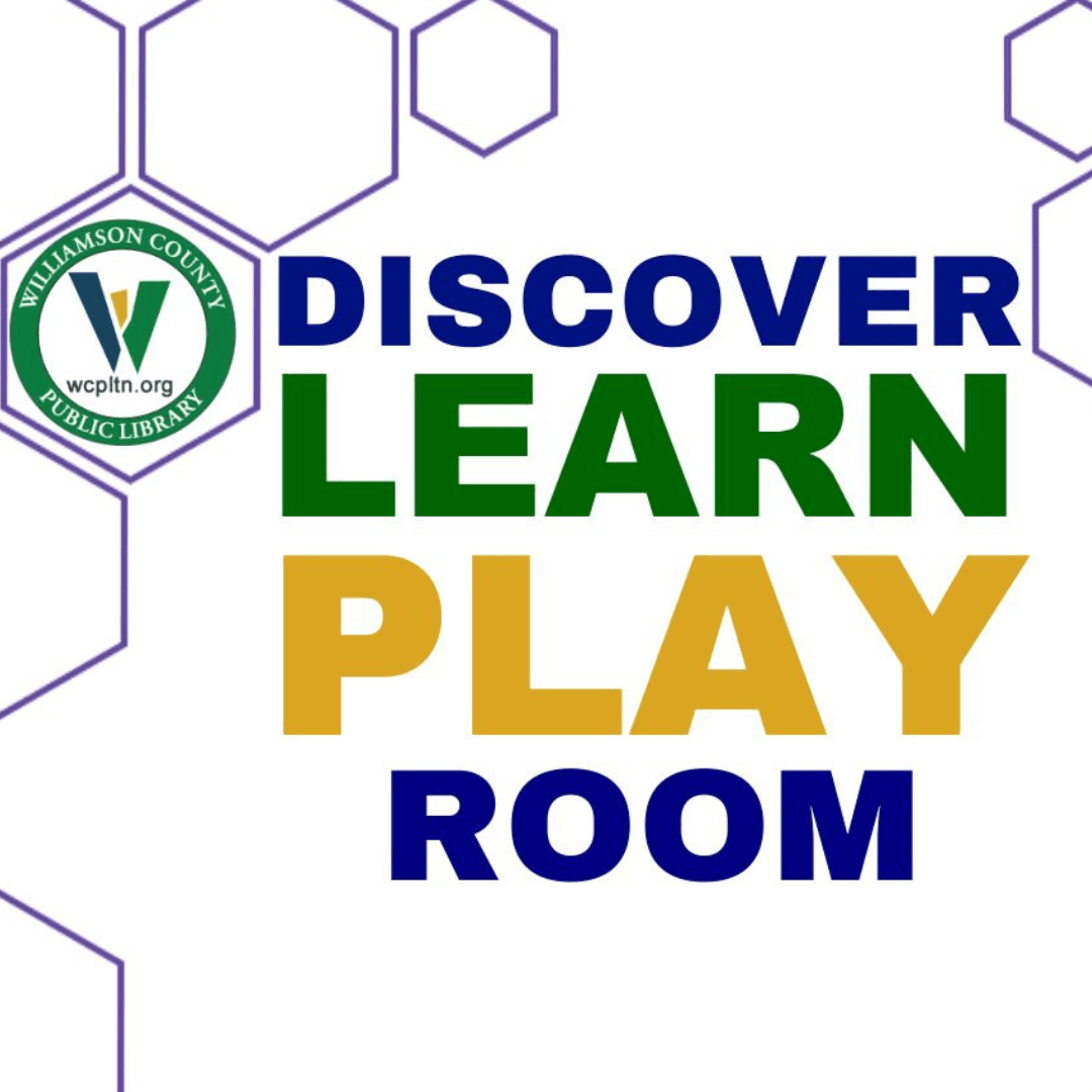 Discover Learn Play Room logo and library logo