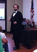 Man dressed up as President Lincoln