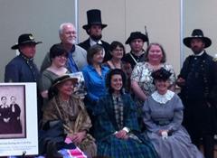 People dressed up for reenactment of Battle of Franklin