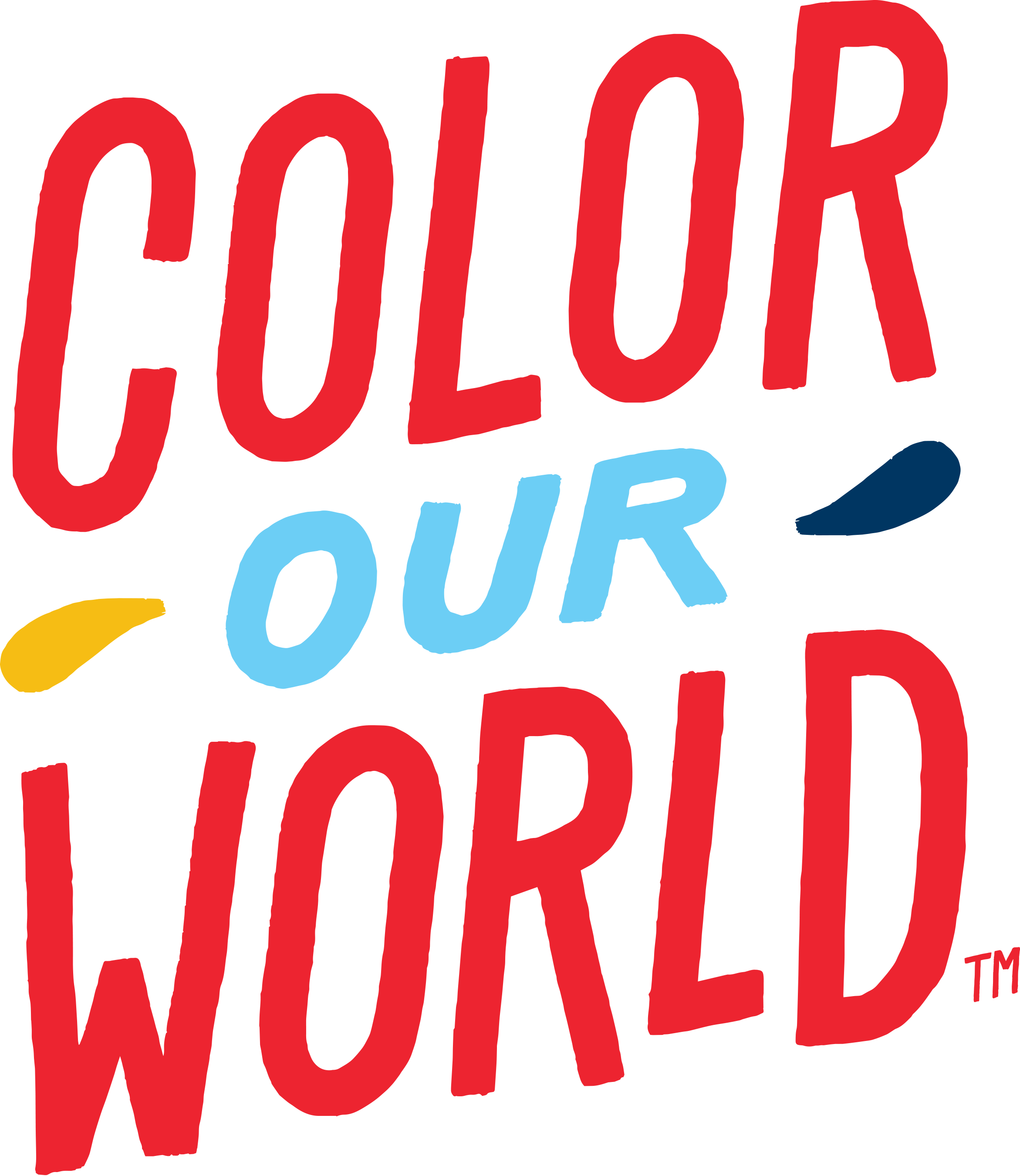 Color Our World logo with colored splashes