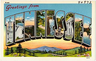 Old Greetings from Tennessee postcard