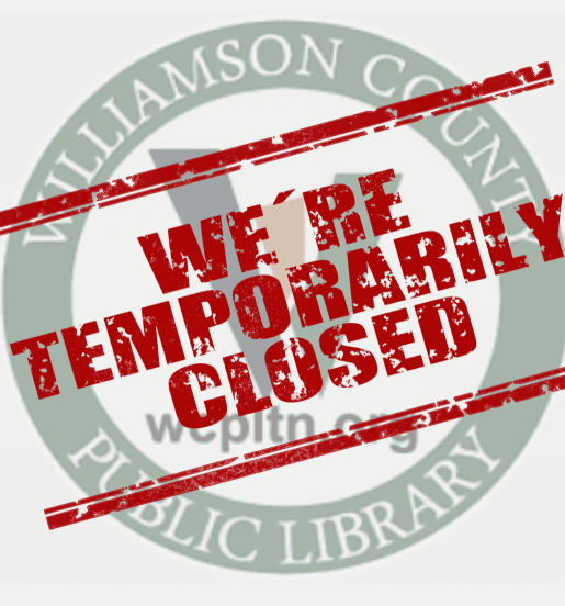 wcpls logo with text over it 'closed temporarily'
